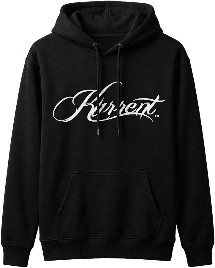 Kurrent hoodie with script chest print