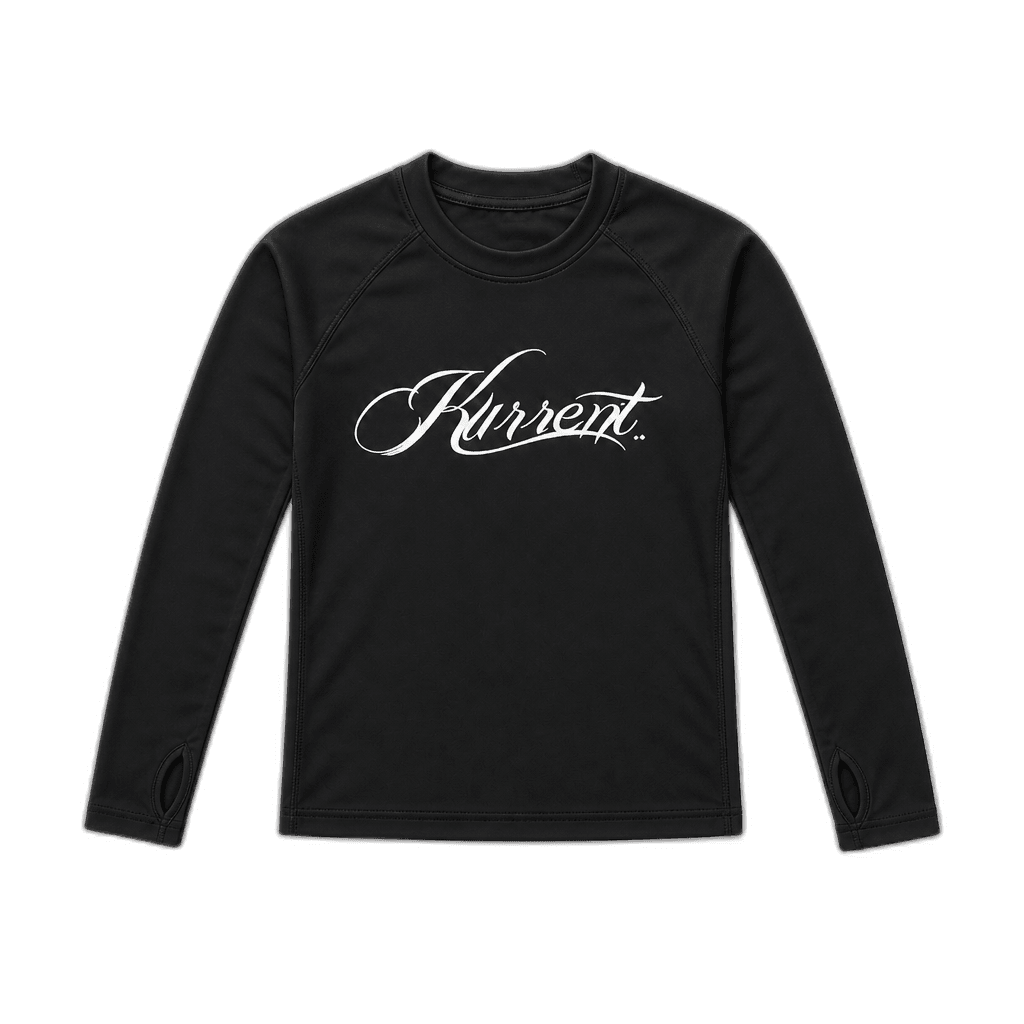 Kurrent kids rashguard with script chest print