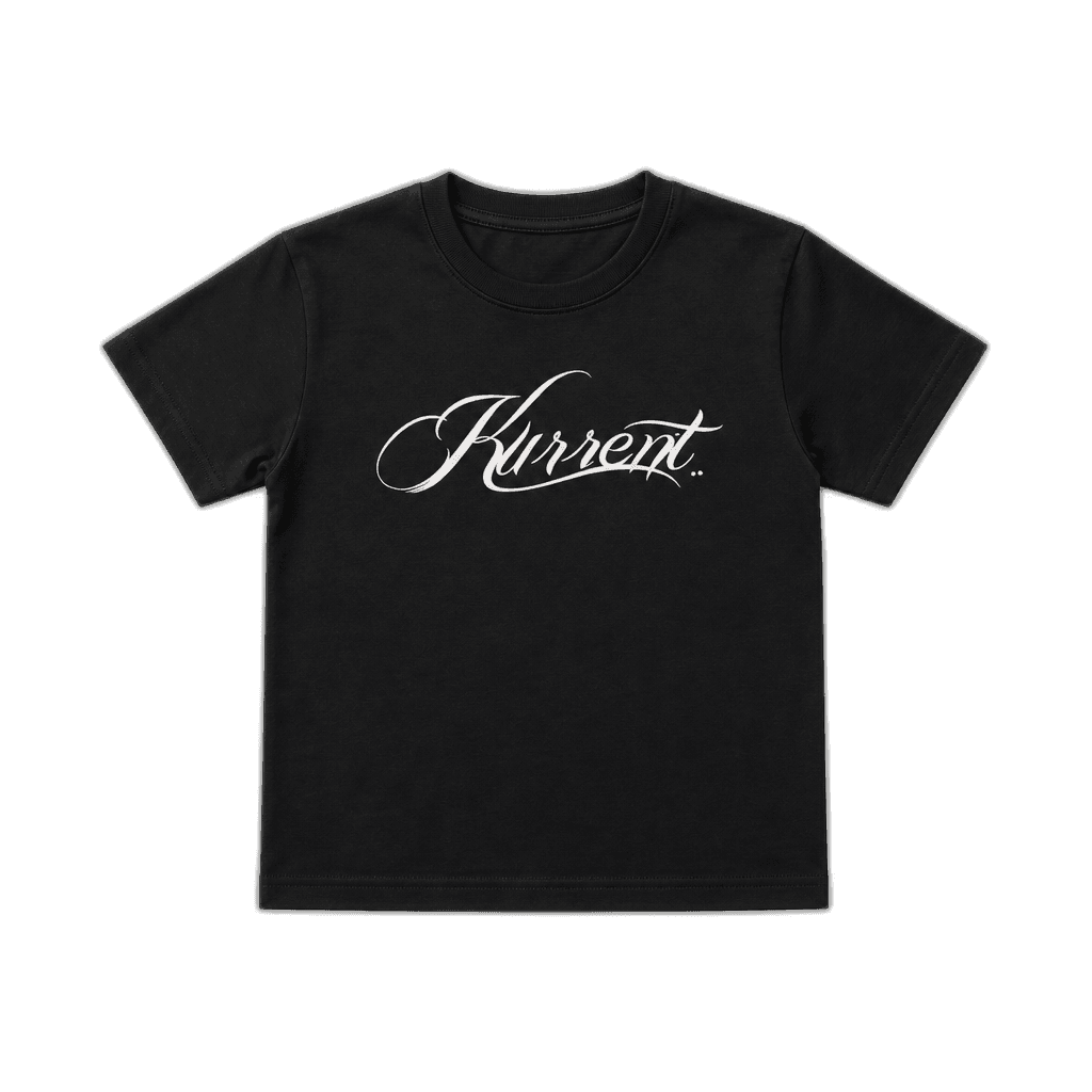 Kurrent kids tee with script chest print